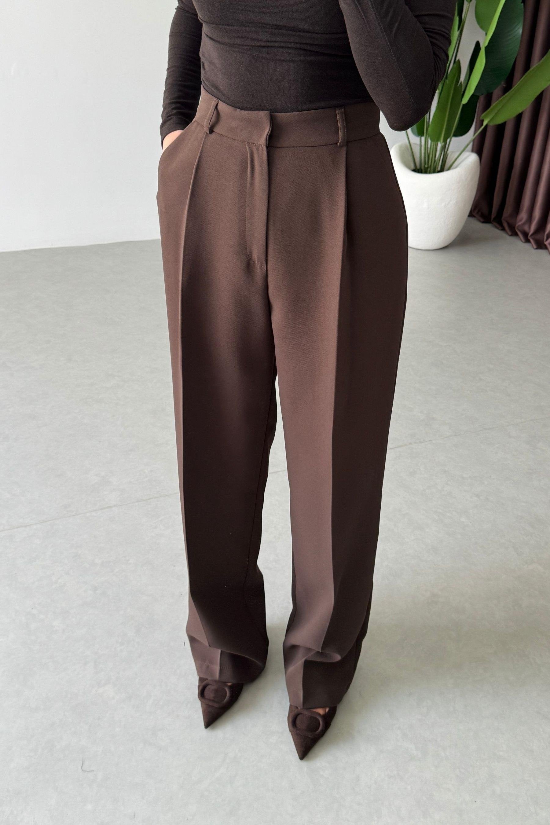 Pantalon fluide premium - Marron