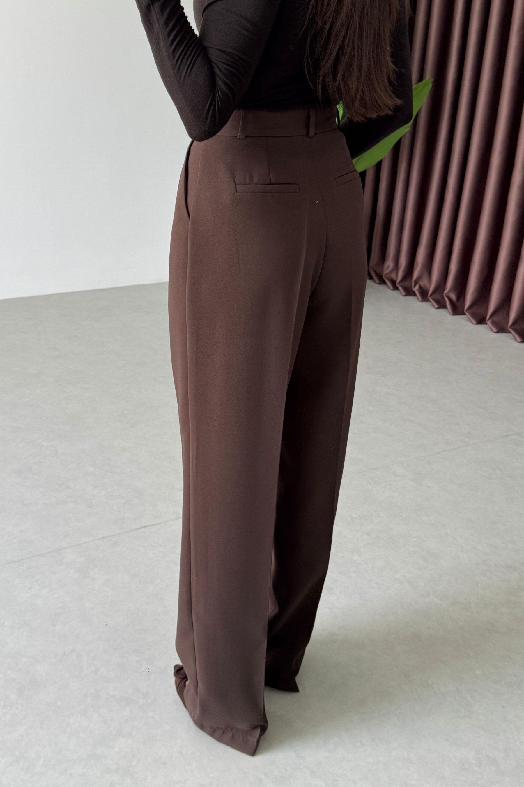 Pantalon fluide premium - Marron