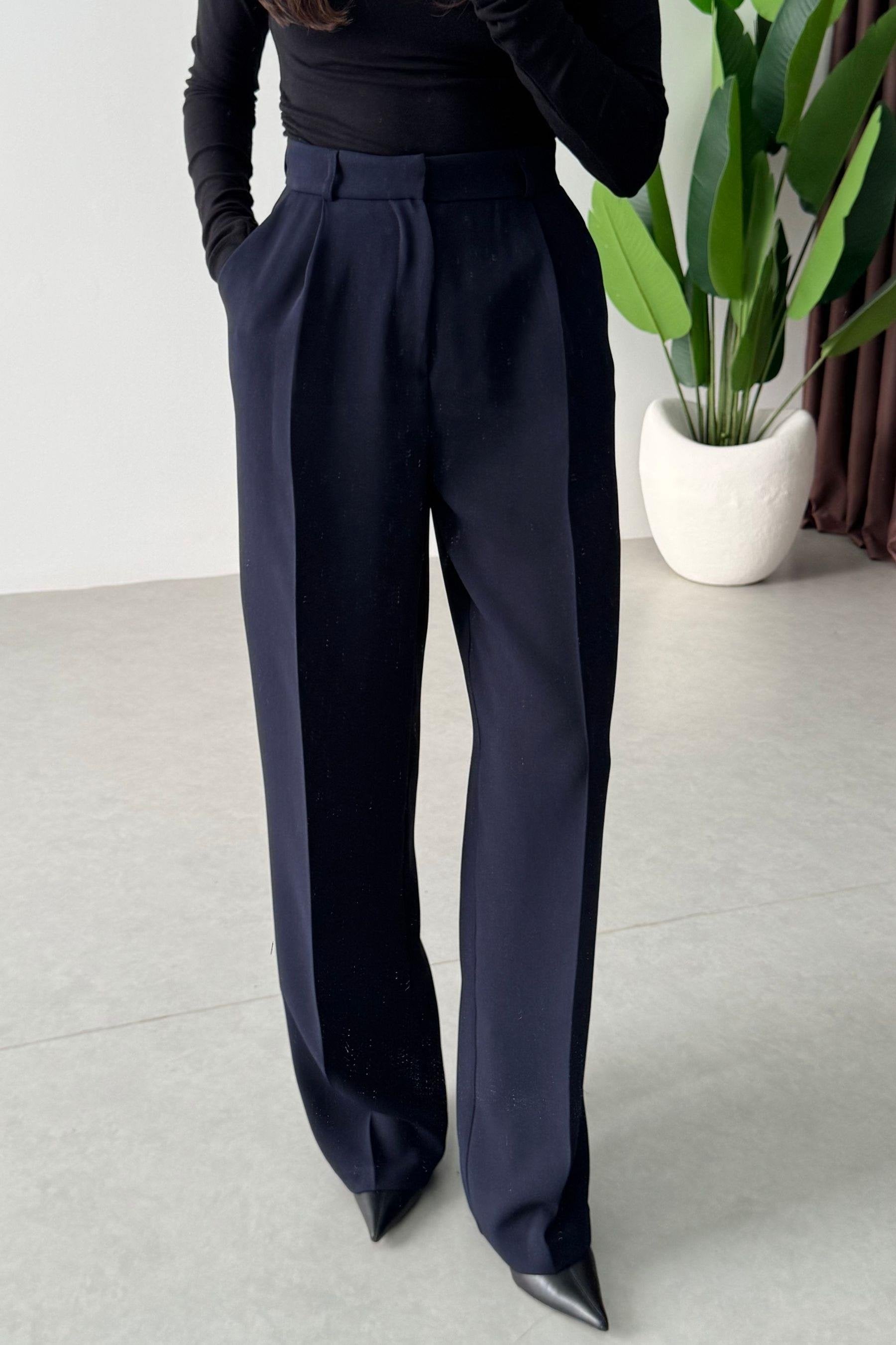 Pantalon fluide premium - Bleu nuit