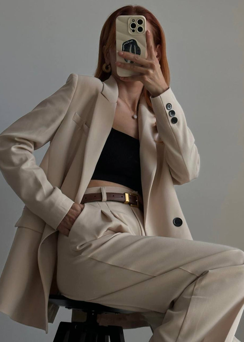 Ensemble tailleur beige