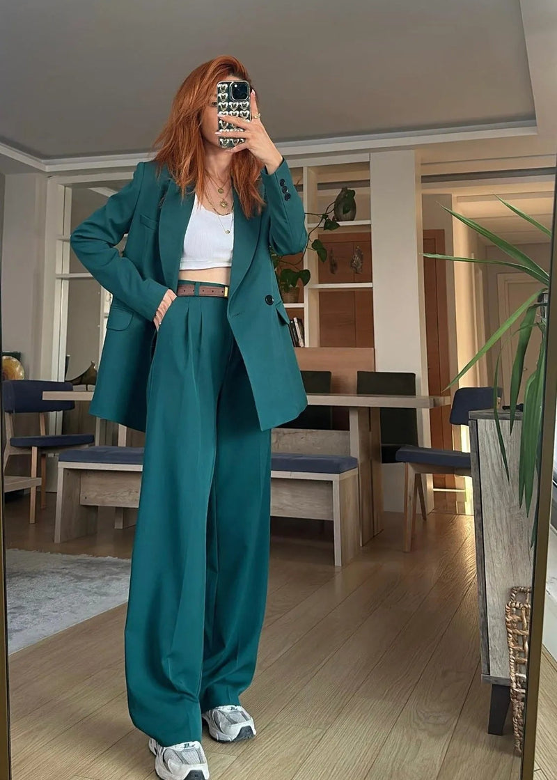 Ensemble tailleur vert foncé