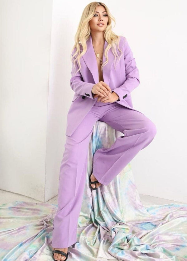 Ensemble tailleur mauve clair