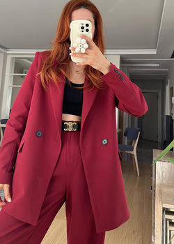 Ensemble tailleur bordeaux