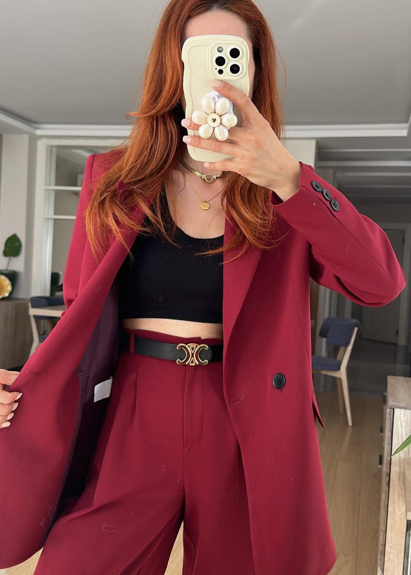Ensemble tailleur bordeaux