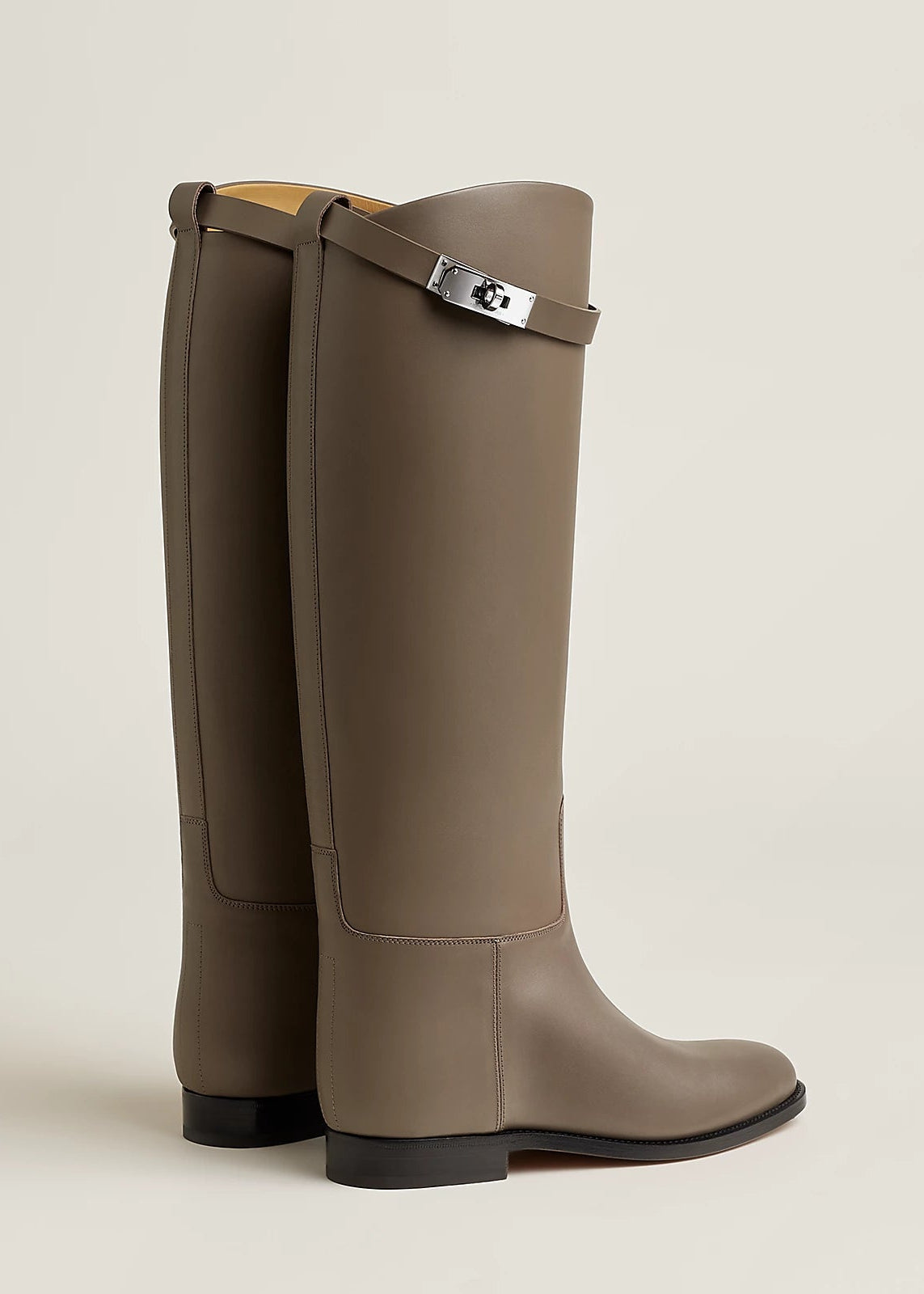 Bottes cavalières Plates - Marron Taupe