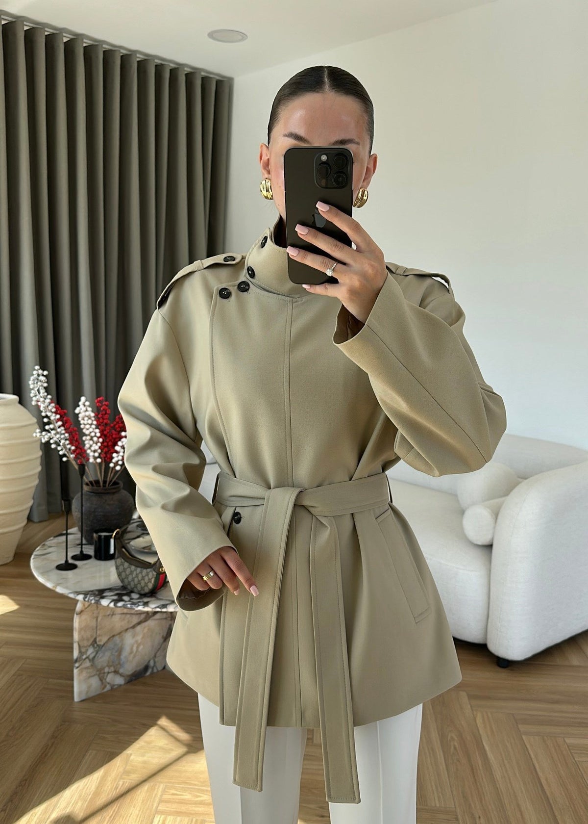 Trench Court Riviera — Beige Pierre