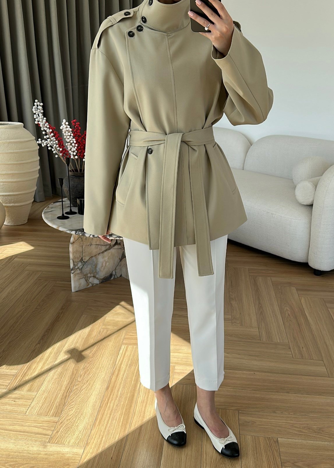 Trench Court Riviera — Beige Pierre
