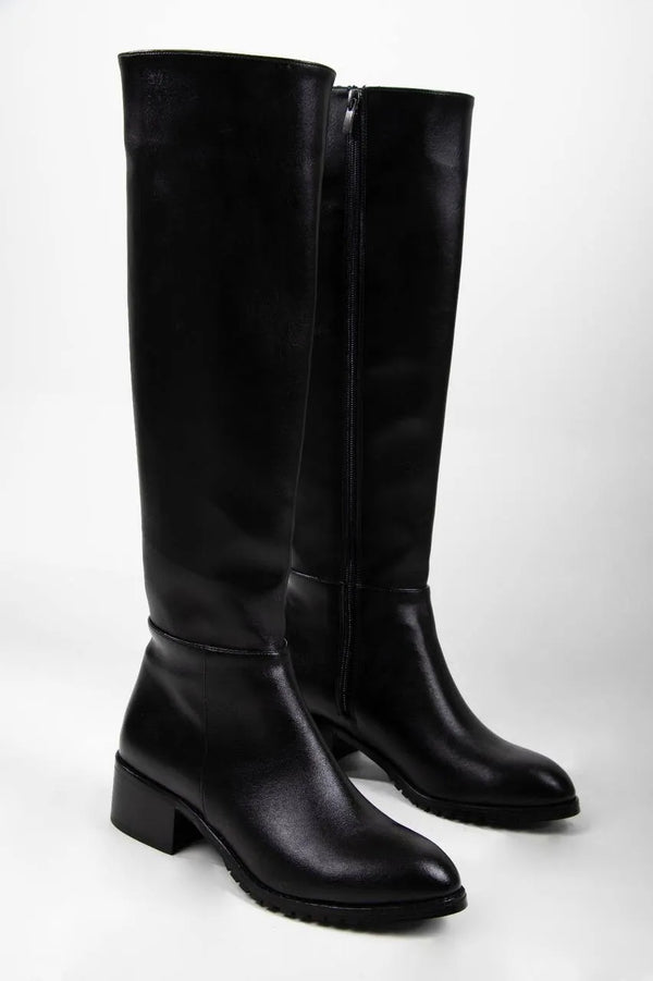 Bottes noir en cuir