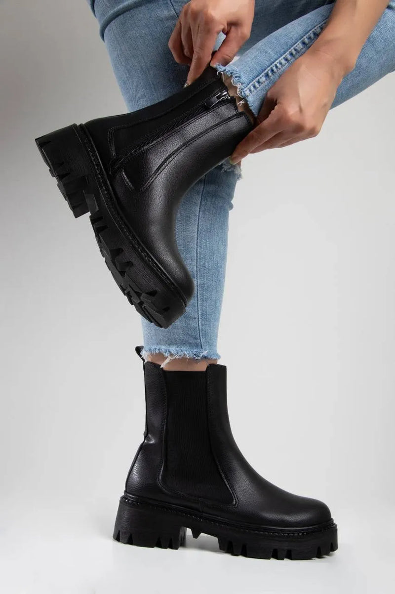 Bottines avec zip