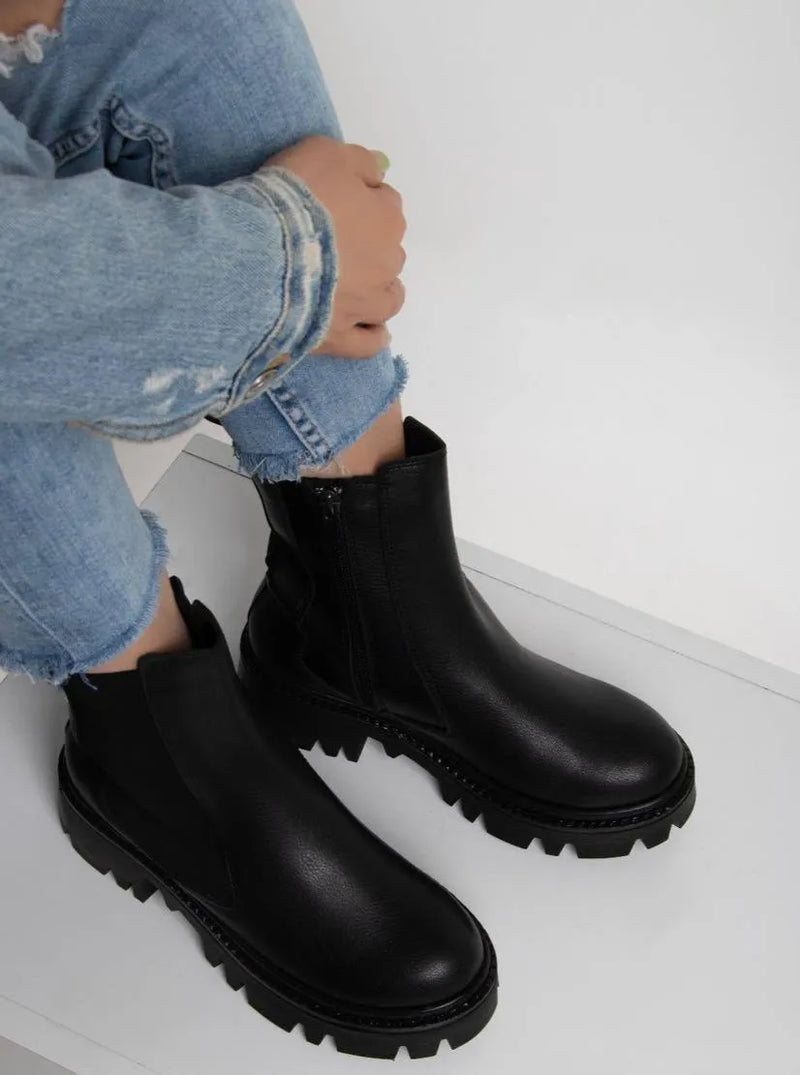 Bottines avec zip