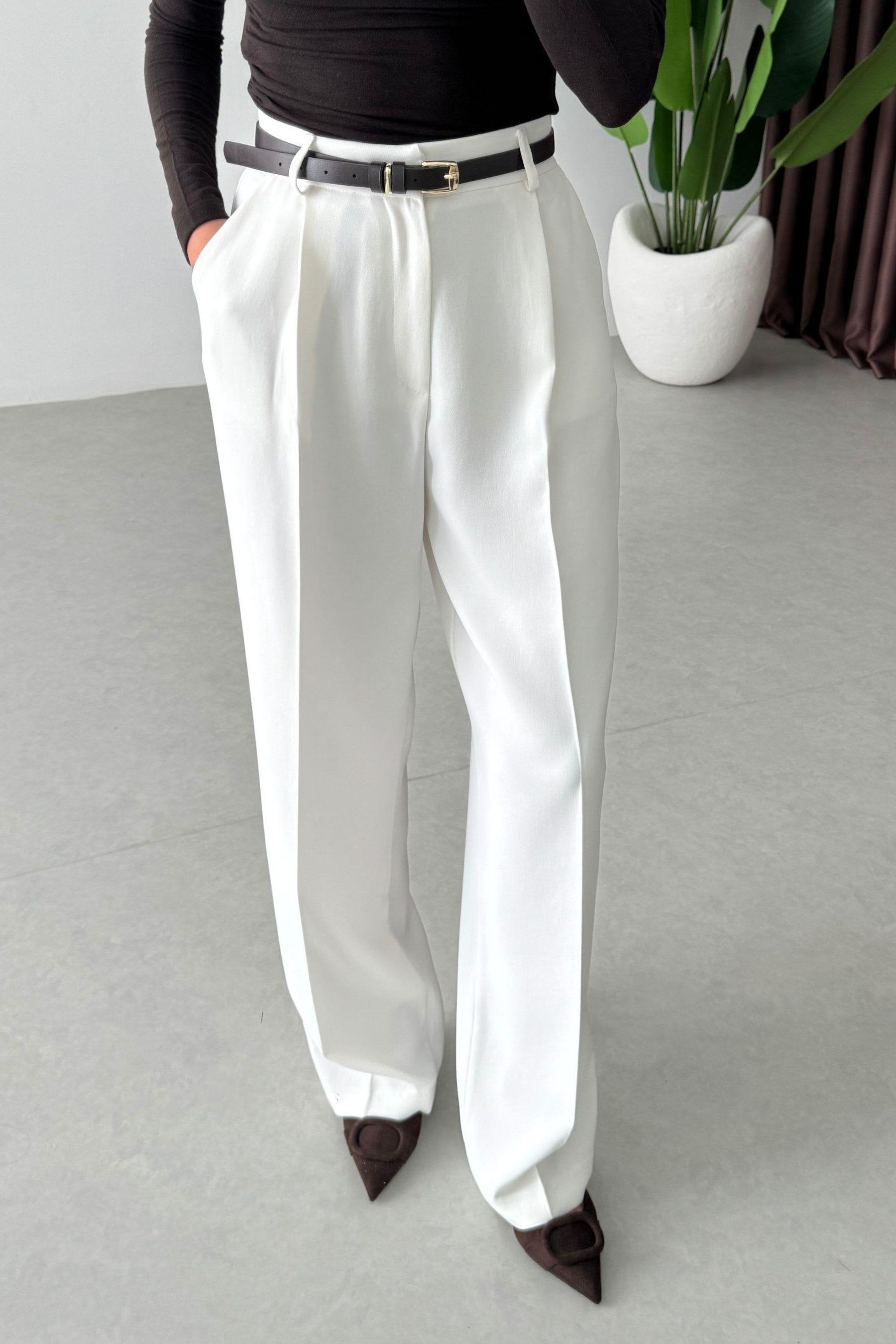 Pantalon Fluide premium - Blanc