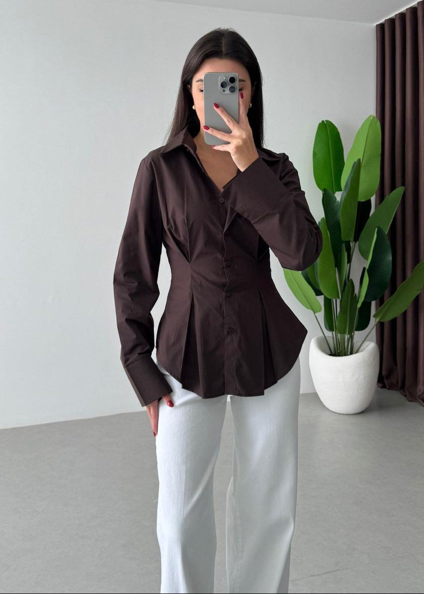 Chemise Ajustée Chocolat