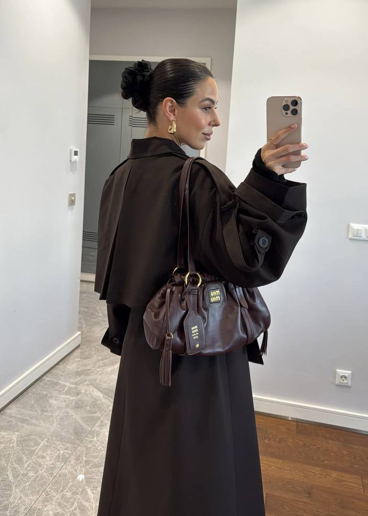 Trench Déstructuré Elégant - Marron foncé