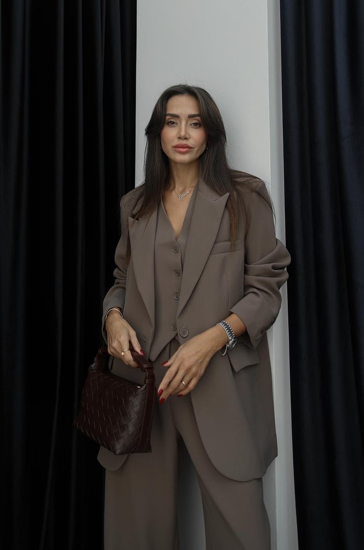 Costume trois pièces - Taupe